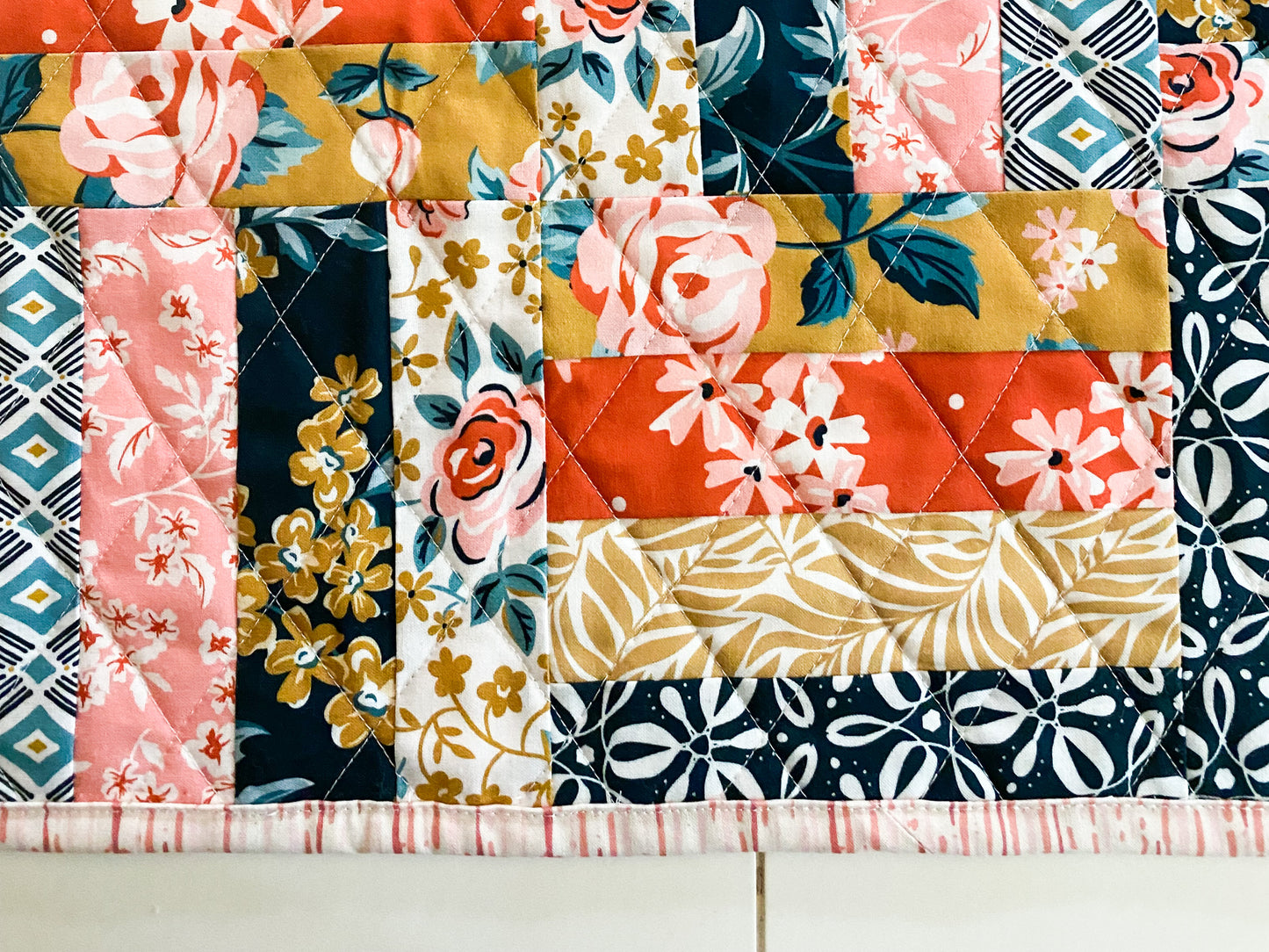 Rail Fence Baby Quilt Pattern PDF