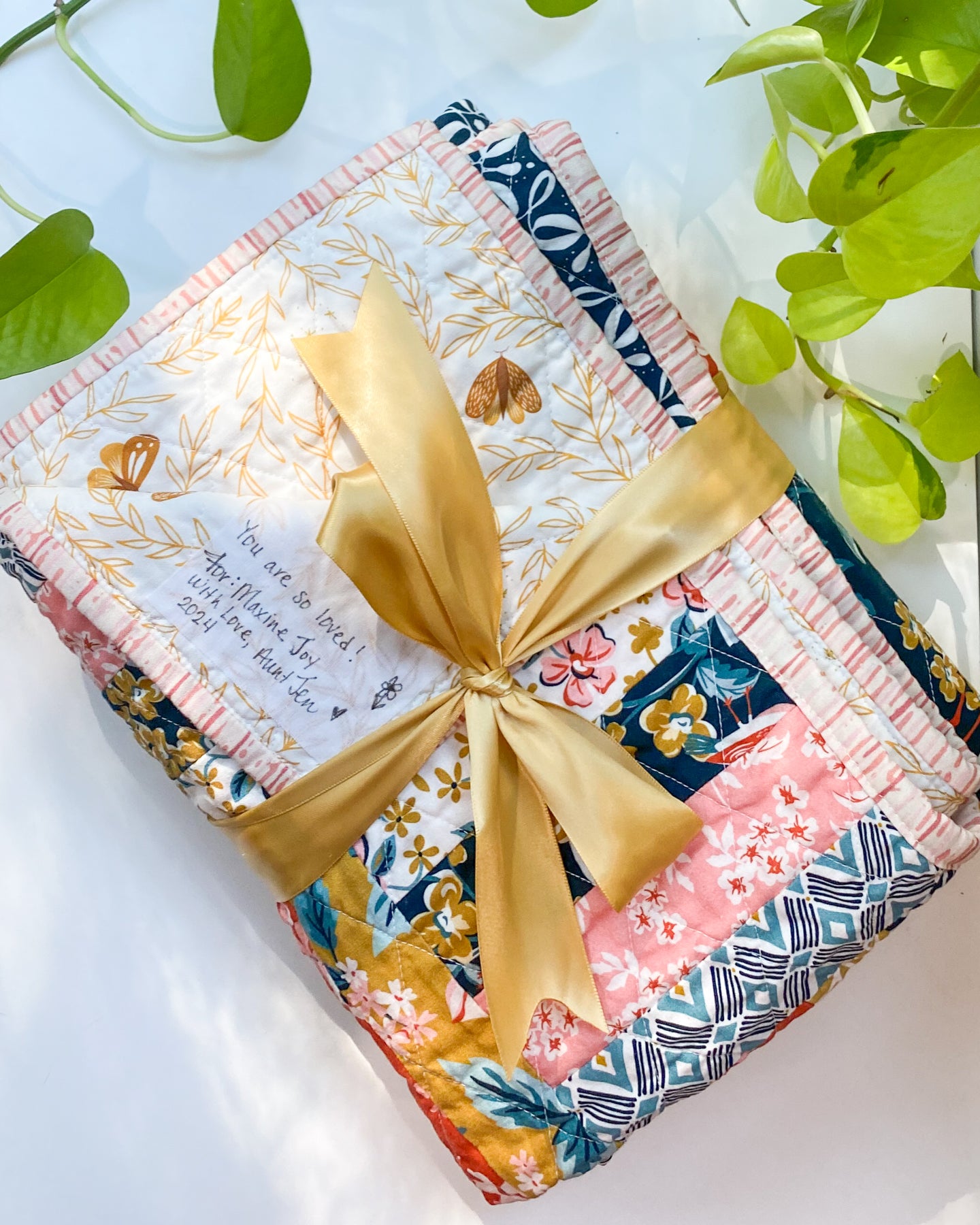 Rail Fence Baby Quilt Pattern PDF
