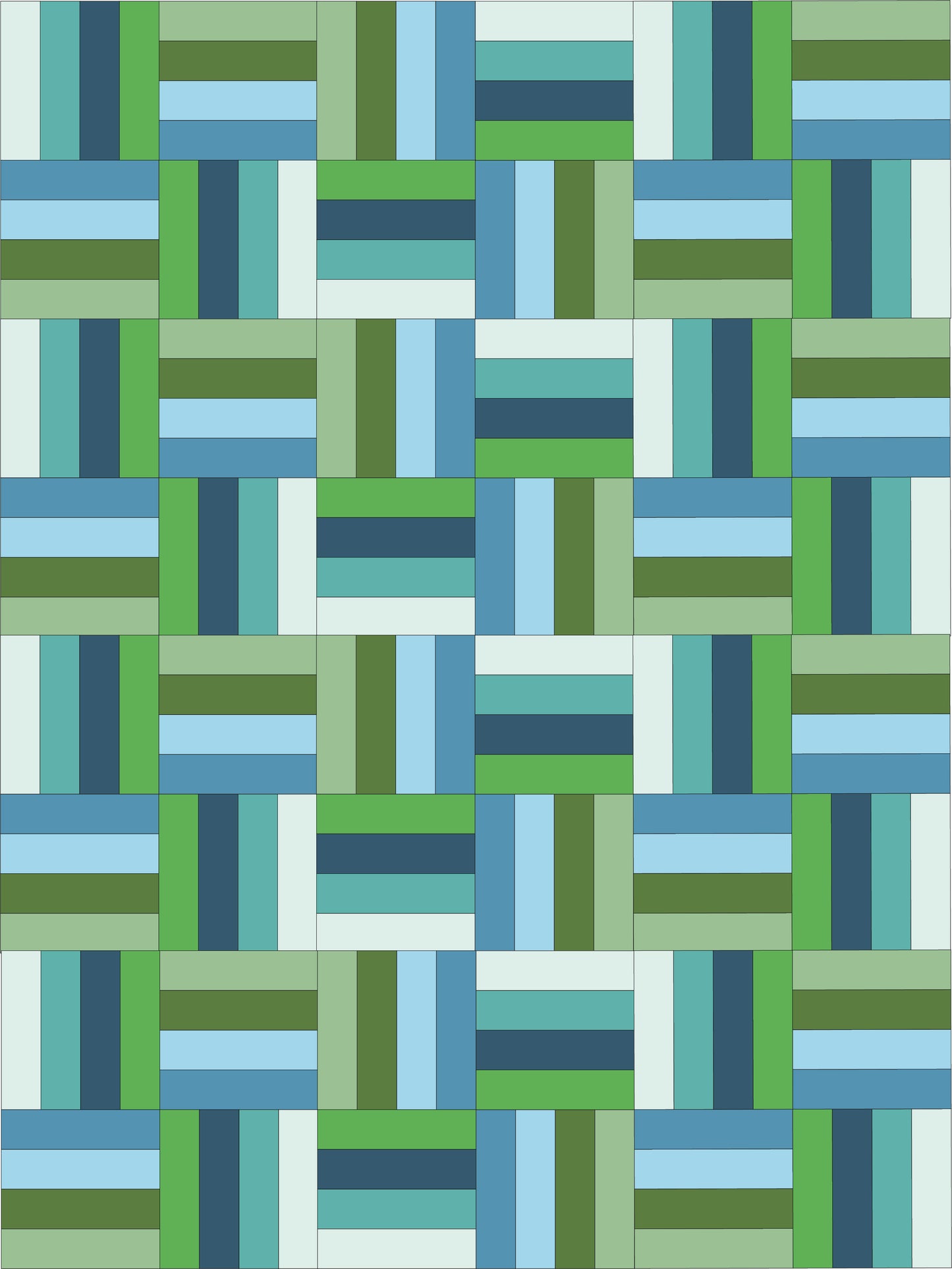 Rail Fence Baby Quilt Pattern PDF