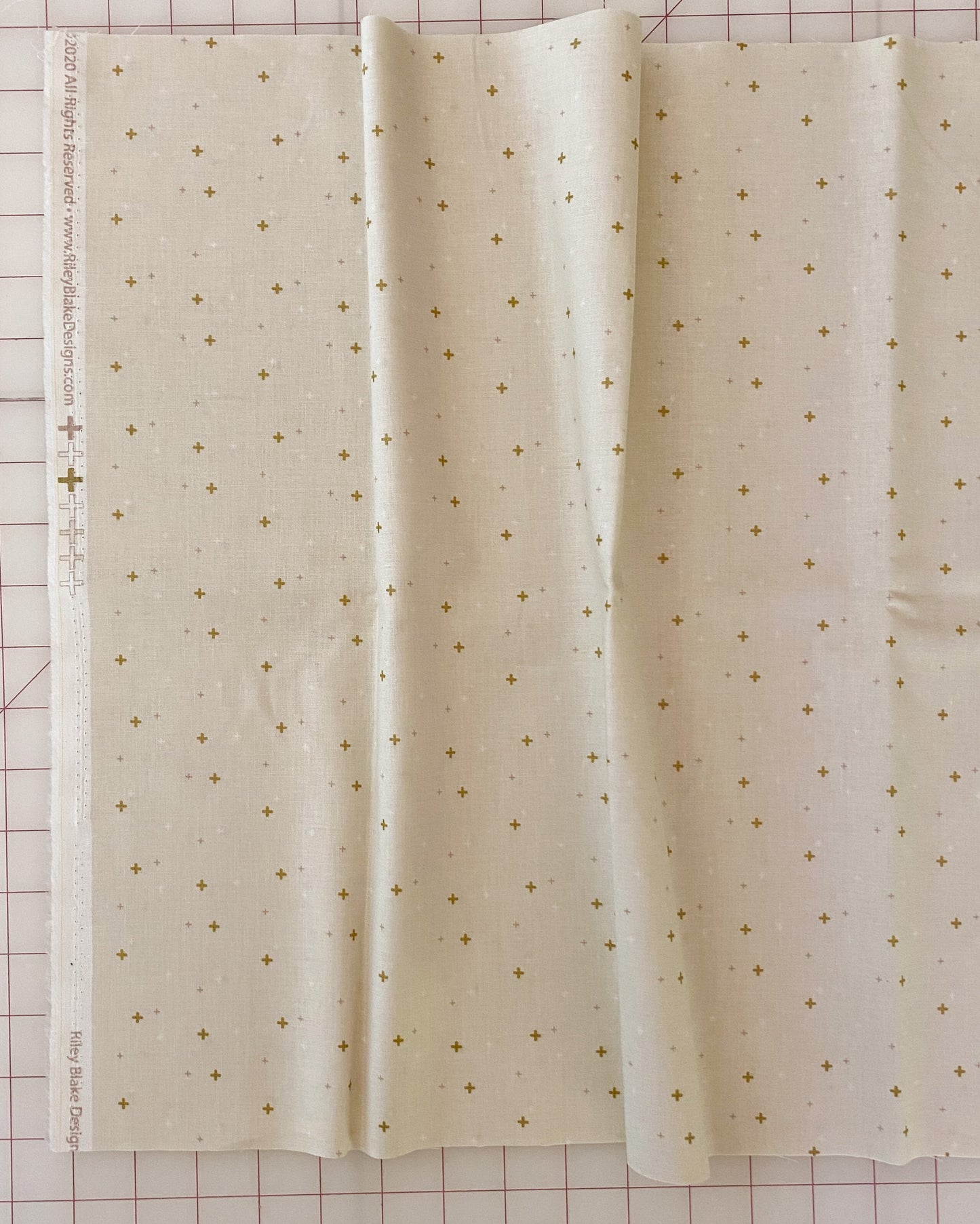 Sparkler Pina Colada Metallic Yardage fabric by Melissa Mortenson for Riley Blake Designs.