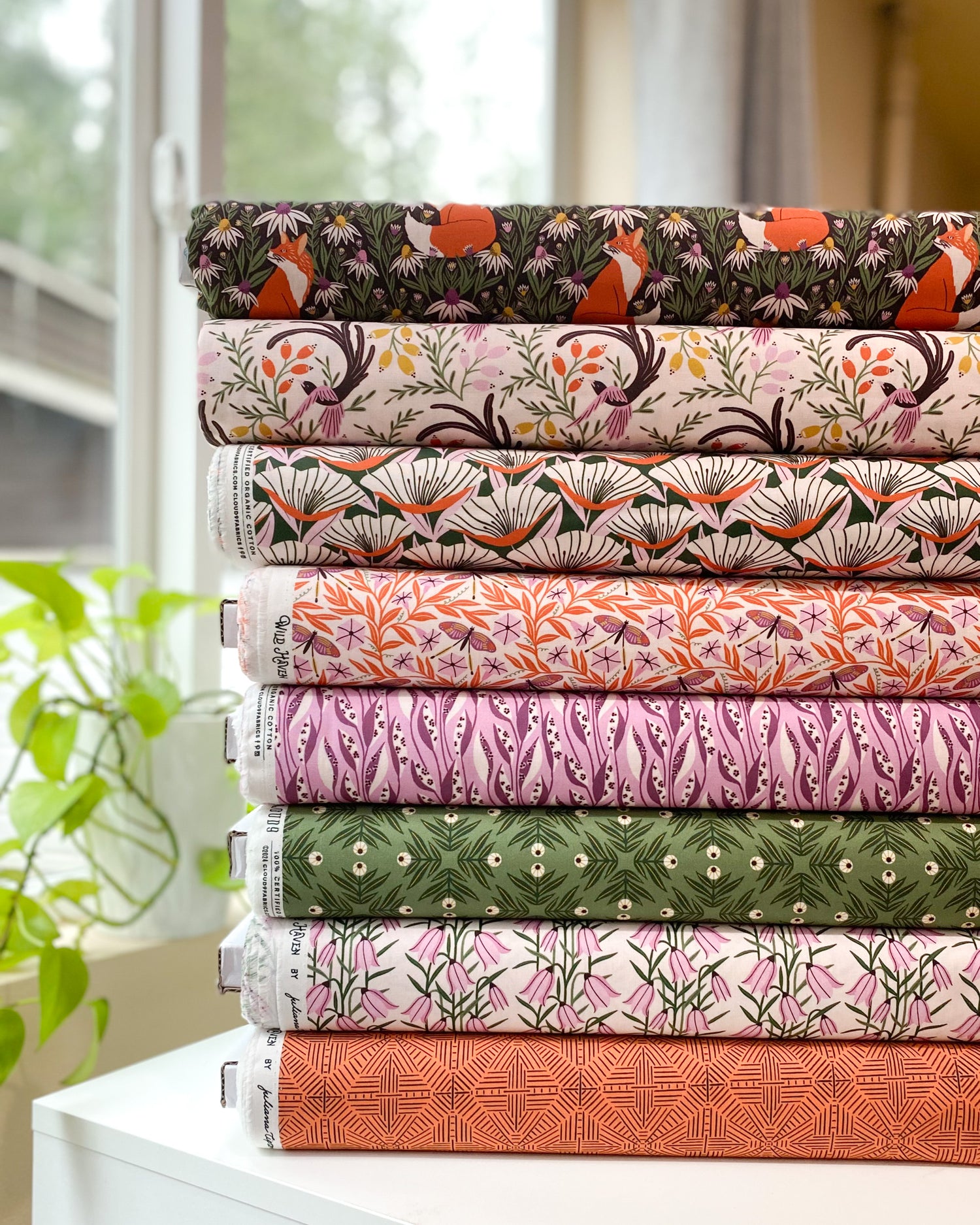 Wild Haven fabric collection by Juliana Tipton for Cloud 9 Fabrics