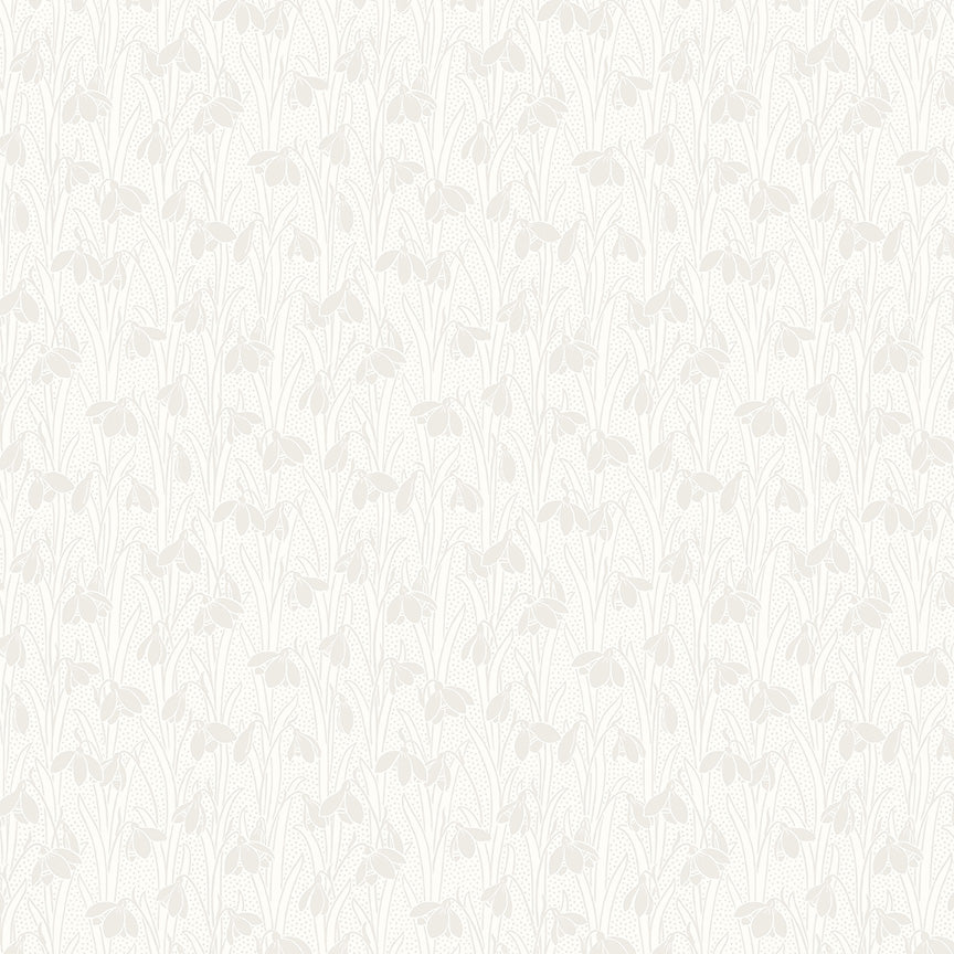 Liberty Fabrics - Lasenby Silhouette Snowdrop Belle White