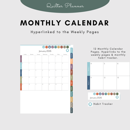 2026 Digital Quilting Planner (PDF)