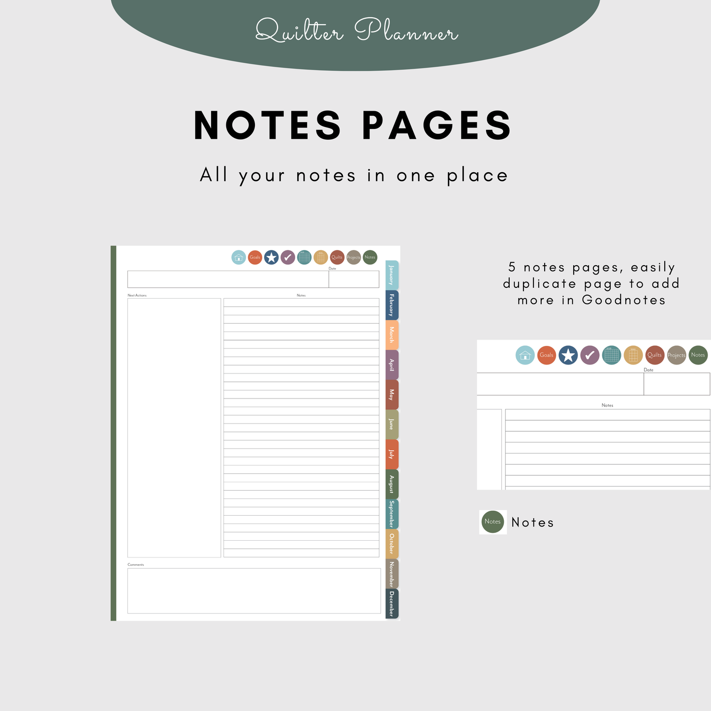 2026 Digital Quilting Planner (PDF)