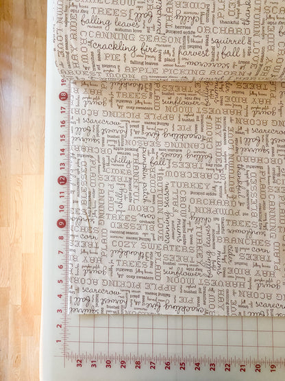 Autumn Words - 108" Wide Quilt Backing