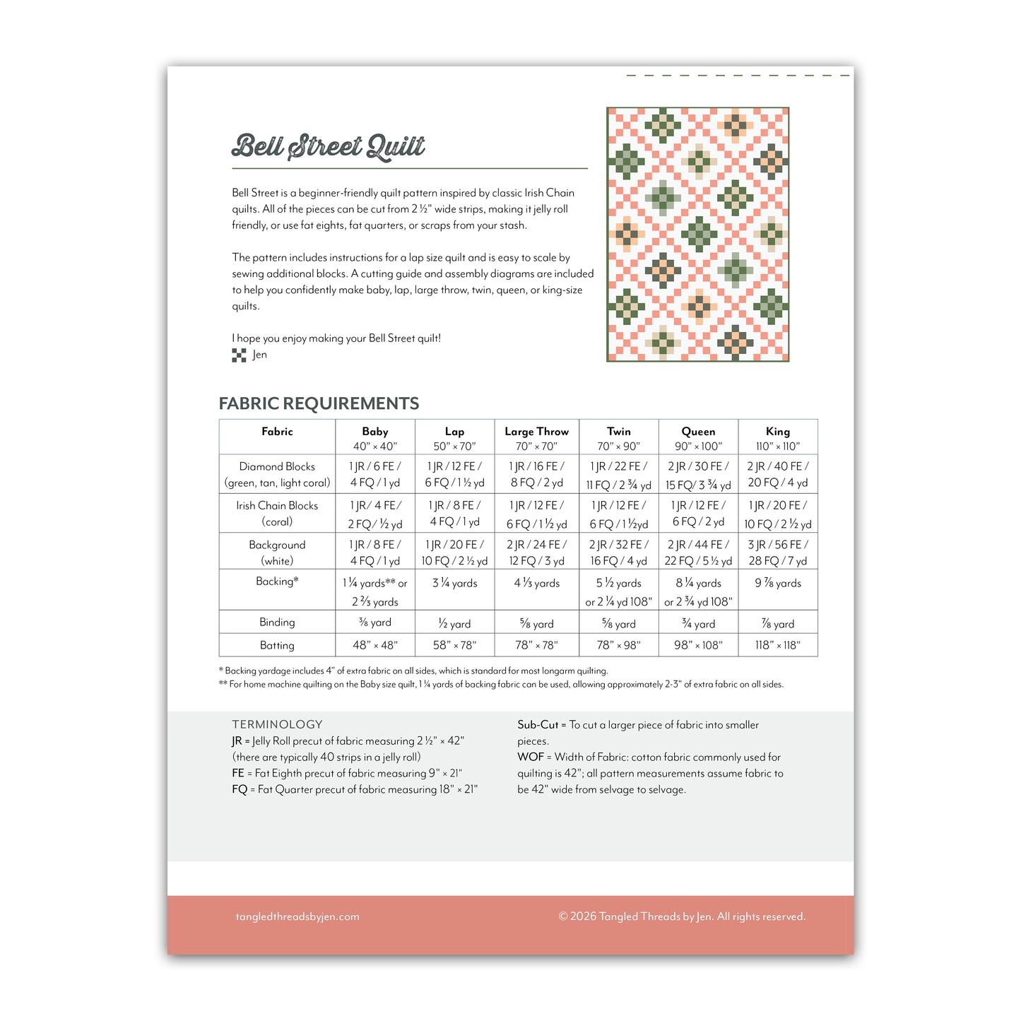 Bell Street Quilt Pattern
