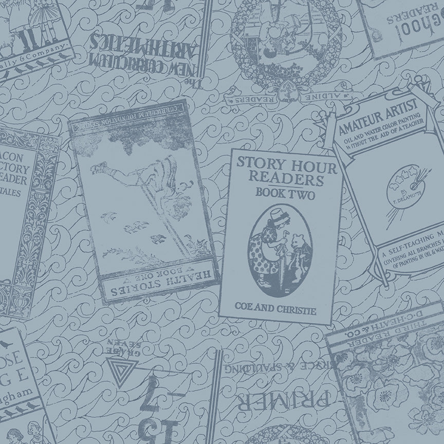 Old School Bookworm Blue