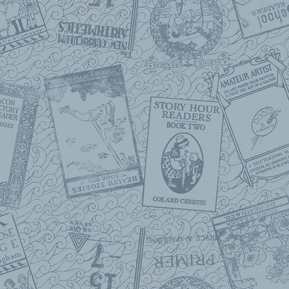 Old School Bookworm Blue