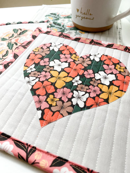 Heart Mug Rug Template (Free)