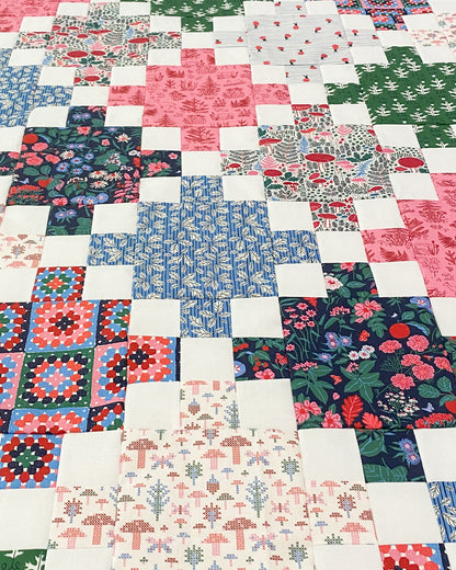 Patches and Squares Quilt Pattern - PDF