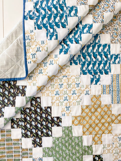 Patches and Squares Quilt Pattern - PDF