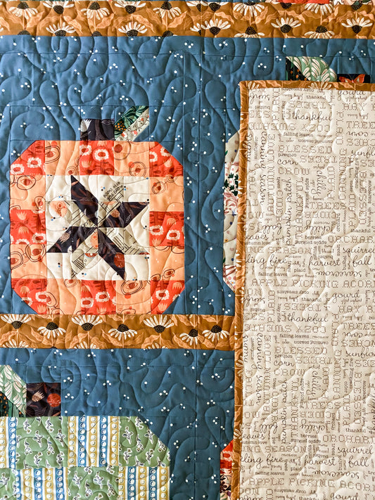 Autumn Words - 108" Wide Quilt Backing