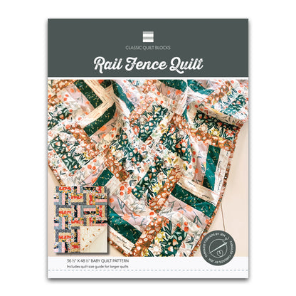Rail Fence Baby Quilt Pattern PDF