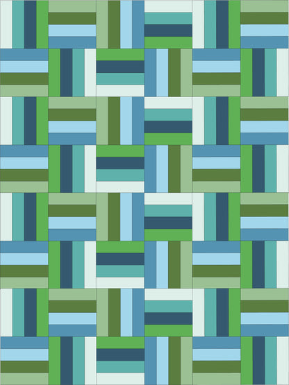 Rail Fence Baby Quilt Pattern PDF