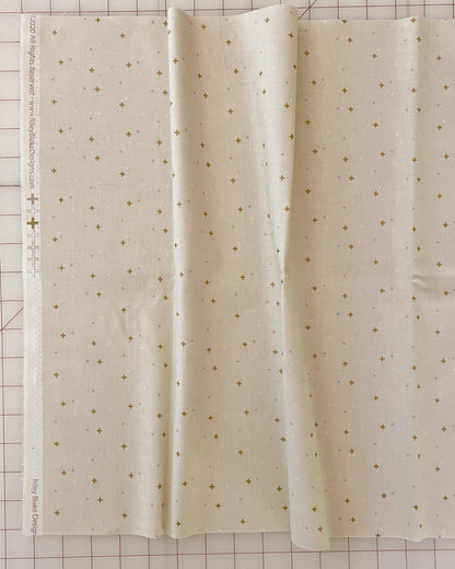 Sparkler Pina Colada Metallic Yardage fabric by Melissa Mortenson for Riley Blake Designs. 