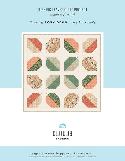 Rosy Deco Quilt Kit - Turning Leaves