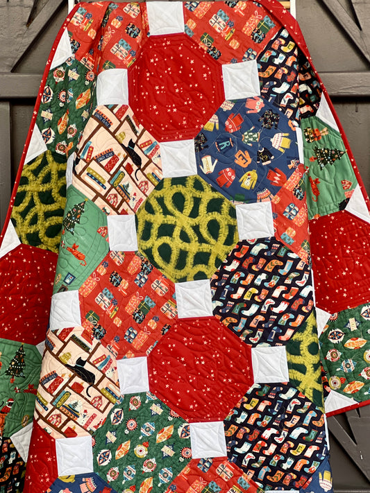 Tinsel Time - Just Dotty Quilt Kit