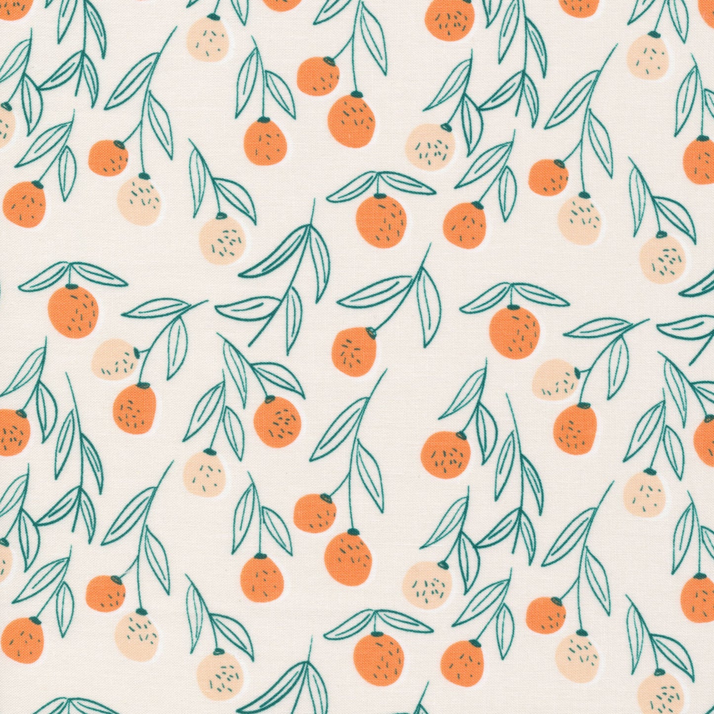 Citrus Fruit Fabric from the Creatures Great and Small Collection designed by Beck Ng for Cloud9 Fabrics